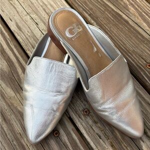 Giani Bernini Metallic Silver Mules